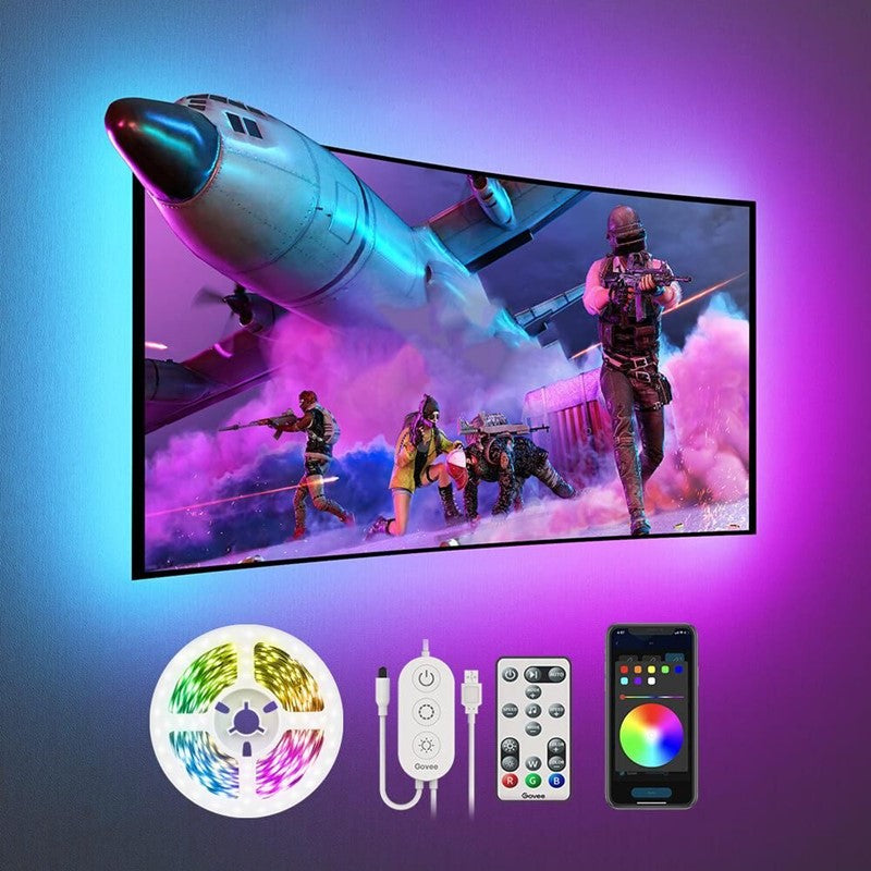 Govee RGB Bluetooth LED Strip Light, Backlight For TV's 46-60 Govee RGB Bluetooth LED Strip Light, Backlight For TV's 46-60